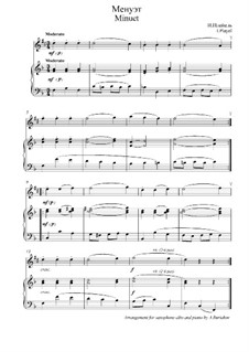 Minuet: Score for two performers and solo part by Ignaz Pleyel