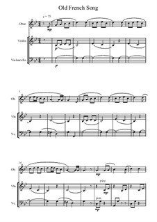 No.16 Old French Song: Arrangement for oboe, violin and cello by Pyotr Tchaikovsky