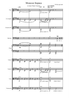 Monologue 'I have Attained Power': Score and Parts by Modest Mussorgsky