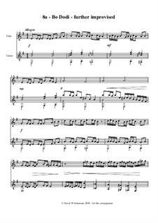 Eight Jewish Melodies: Complete set, for flute and guitar by folklore