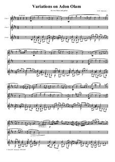 Variations on Adon Olam: For two flutes and guitar by David W Solomons