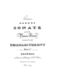 Sonata for Piano No.3 in F Minor, Op.57: Sonata for Piano No.3 in F Minor by Carl Czerny