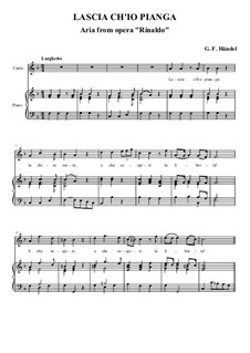 Lascia Ch'io Pianga (Vocal score): For voice and piano (F Major) by Georg Friedrich Händel