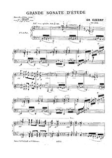 Sonata for Piano No.10  in B Falt Major, Op.268: For a single performer by Carl Czerny