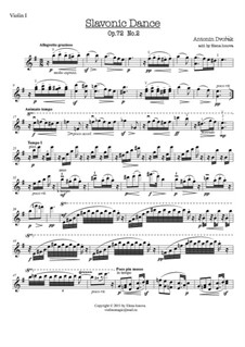 No.2 Starodávny: For string quartet – parts by Antonín Dvořák