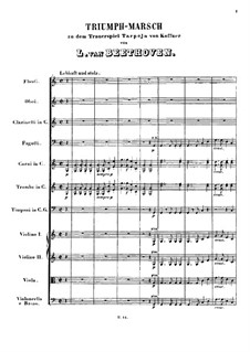 Triumphal March for Christoph Kuffner's Tragedy 'Tarpeja', WoO 2a: Full score by Ludwig van Beethoven
