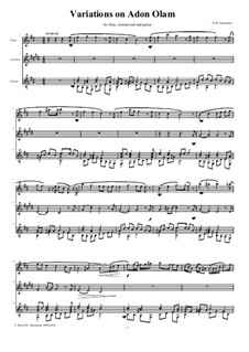 Variations on Adon Olam: For flute, clarinet and guitar by David W Solomons