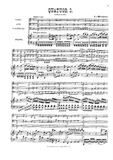 Three Piano Quartets, WoO 36: Quartet No.3 in C Major by Ludwig van Beethoven