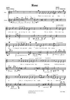 Rose: For alto and guitar by David W Solomons