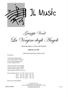 La forza del destino: La Vergine degli Angeli, for mixed choir and piano by Giuseppe Verdi