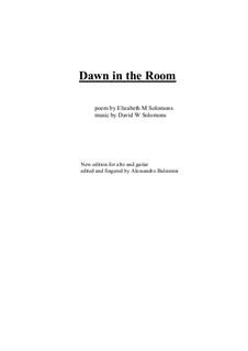 Dawn in the Room: For alto (or baritone) and guitar by David W Solomons