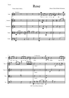 Rose: For alto or baritone with strings by David W Solomons