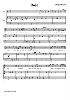 Rose: For tenor or soprano with piano by David W Solomons