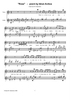 Rose: For tenor or soprano with guitar by David W Solomons