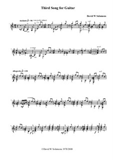 Third song for guitar: Third song for guitar by David W Solomons