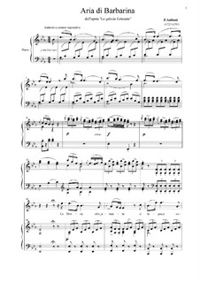 Aria di Barbarina dall'opera 'Le gelosie fortunate': Aria di Barbarina dall'opera 'Le gelosie fortunate' by Pasquale Anfossi