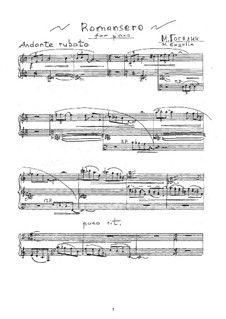 Romancero: For piano by Mikhail Gogolin
