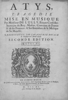 Atys. Prologue, LWV 53: Atys. Prologue by Jean-Baptiste Lully