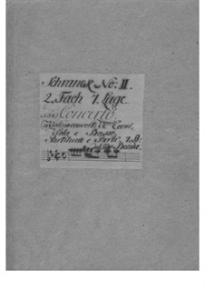 Concerto for Violin and Orchestra in D Major, L II:2: Strings and basso continuo parts by Franz Benda