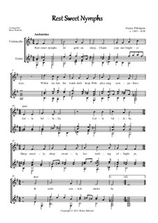 Rest Sweet Nymphs: For cello and guitar by Francis Pilkington