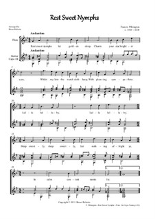 Rest Sweet Nymphs: For flute and guitar capo III by Francis Pilkington