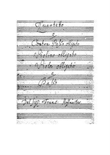 Quartet for Strings in D Major: Parts by Franz Anton Hoffmeister