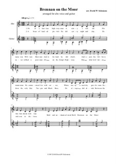 Brennan on the Moor: For alto voice and guitar by folklore