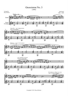 No.3: For classical guitar duet by Erik Satie