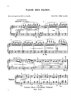 Valse des Elfes, Op.497: For a single performer by Franz Behr