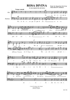 Rosa Divina: For alto and bass a cappella by David W Solomons