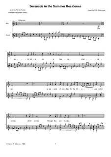 Serenade in the summer residence (Serenata nella residenza estiva): For alto and guitar by David W Solomons