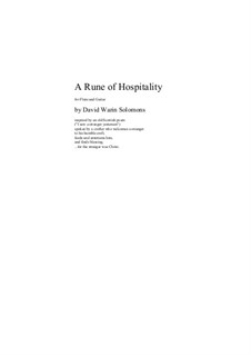The Rune of hospitality for flute and guitar: The Rune of hospitality for flute and guitar by David W Solomons