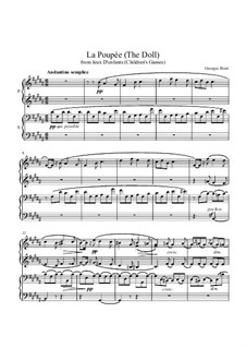 No.3 La poupée: For piano by Georges Bizet