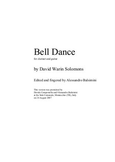 Bell Dance: For clarinet and guitar by David W Solomons