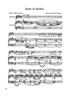 Dans le jardin (In the Garden), L.78: For voice and piano by Claude Debussy