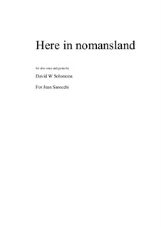 Here in Nomansland (A Meditation in the Vosges): For alto (or two altos) and guitar by David W Solomons