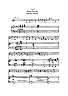 Come Scoglio: For soprano and piano by Wolfgang Amadeus Mozart