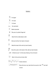 Movement to Movement for cello solo, Notation: Movement to Movement for cello solo, Notation by Na Wu