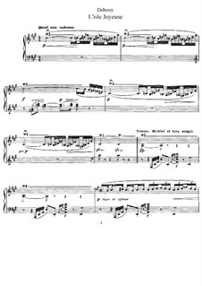 L'Isle Joyeuse, L.106: For piano by Claude Debussy
