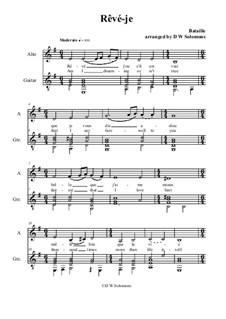 Rêvé-je: For alto or mezzo soprano and guitar by Gabriel Bataille
