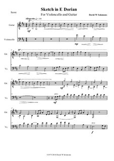 Sketch in E Dorian: For cello and guitar by David W Solomons