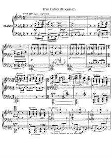 D'un cahier d'esquisses, L.99: For piano by Claude Debussy