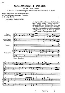 Pieces for Two Violins, Cello and Piano: Pieces for Two Violins, Cello and Piano by Andrea Falconieri