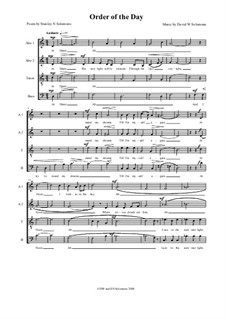 Order of the Day for men's voices: Order of the Day for men's voices by David W Solomons