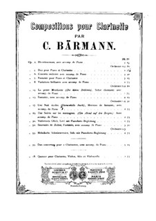Quartet for Clarinet and Strings, Op.18: Quartet for Clarinet and Strings by Heinrich Baermann