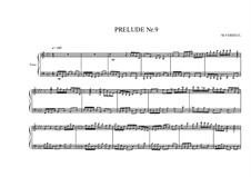Prelude No.9 for piano, MVWV 90: Prelude No.9 for piano by Maurice Verheul