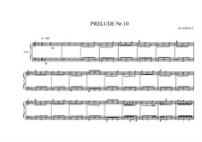 Prelude No.10 for piano, MVWV 91: Prelude No.10 for piano by Maurice Verheul