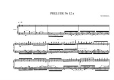 Prelude No.12a for piano, MVWV 93: Prelude No.12a for piano by Maurice Verheul