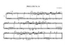 Prelude No.16 for piano, MVWV 98: Prelude No.16 for piano by Maurice Verheul