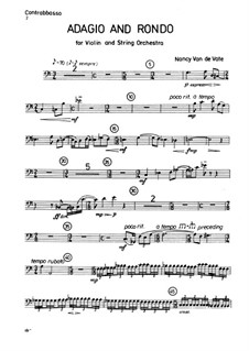 Adagio and Rondo for Solo Violin and String Orchestra: Parts by Nancy Van de Vate
